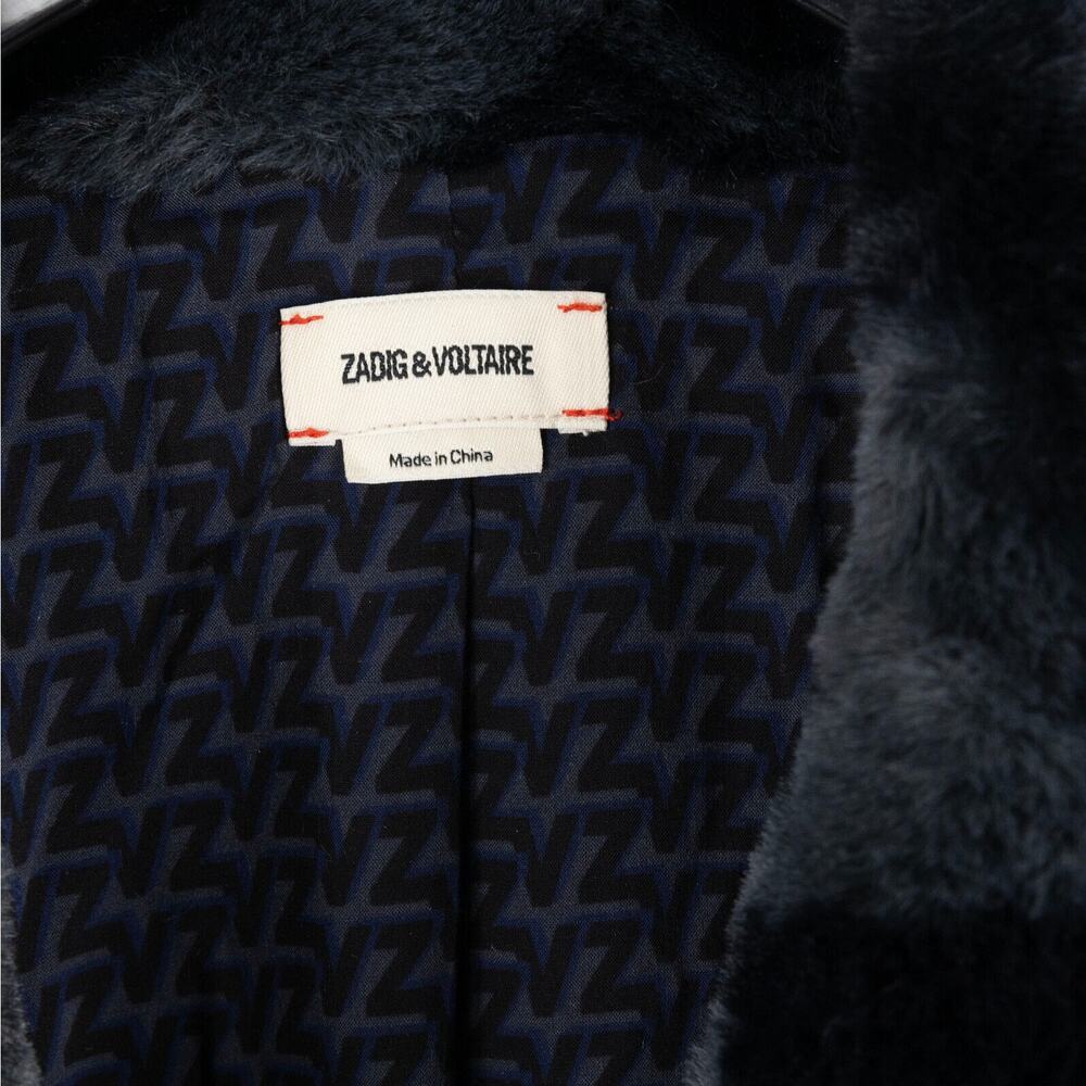 Zadig & Voltaire Women Fera Tiger Print Faux Fur Coat Ferra Tiger Noir Size S - Picture 4 of 6